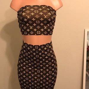 louis vuitton crop top and skirt|Open Back Crop Top .